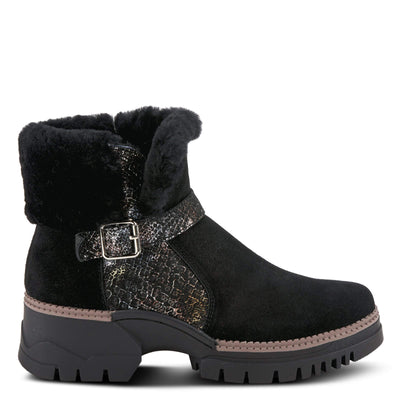 Spring Step Women's Tread Fashion Boot, Black Suede, 8.5