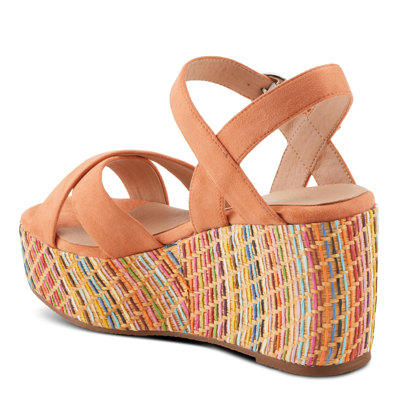 PATRIZIA Women's RAINBOWFUN Multicolor Quarter Strap Wedge Sandals Apricot EU 40 / US 9