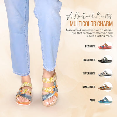 Spring Step L'Artiste Women's Caiman Slide Sandal Aqua EU 42 / US 10.5-11