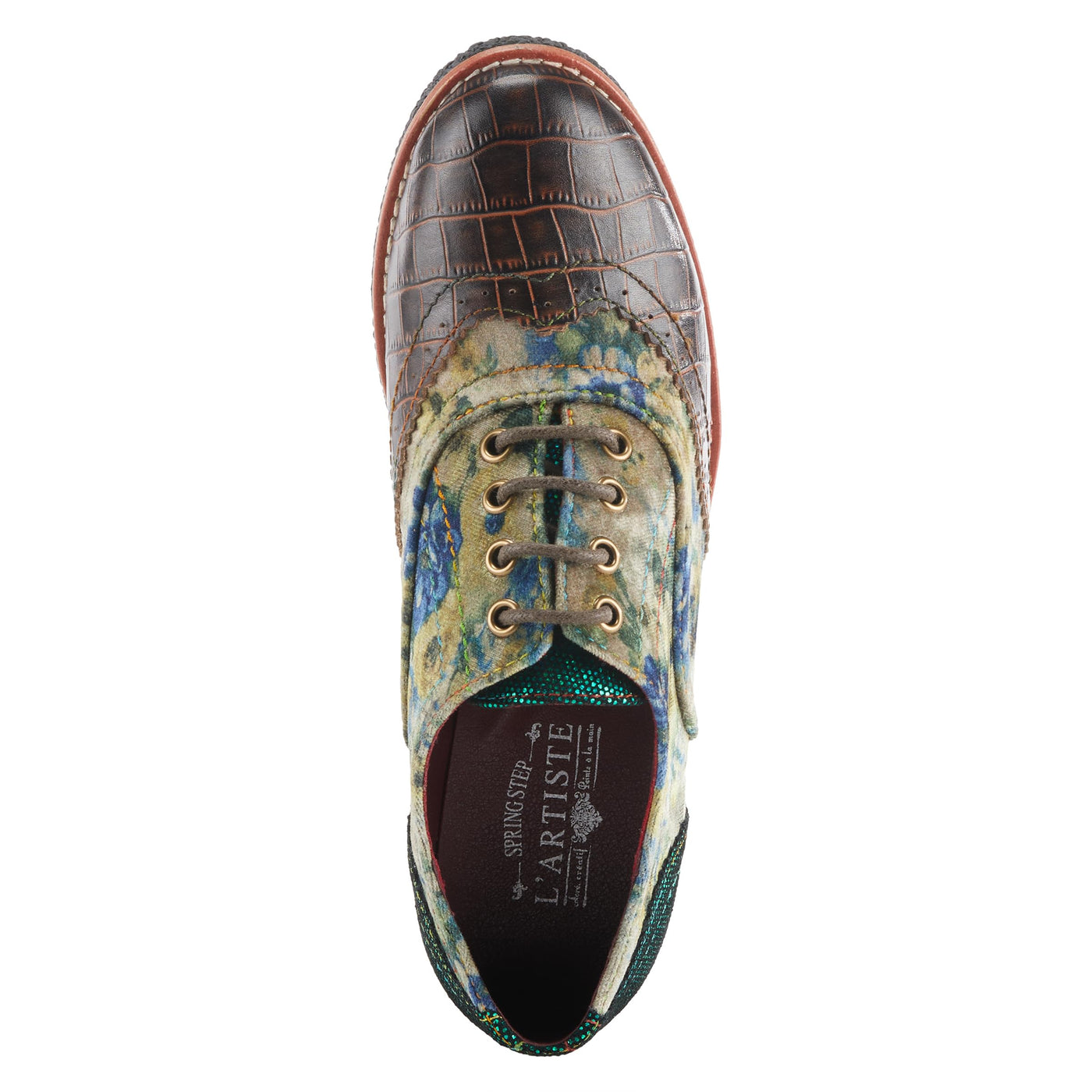 Spring Step L'Artiste Women's Muggiasti-Viv Leather Oxford Shoe Chocolate Multi EU 36 / US 5.5-6