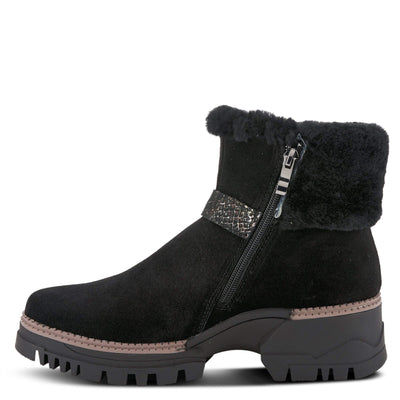 Spring Step Women's Tread Fashion Boot, Black Suede, 8.5