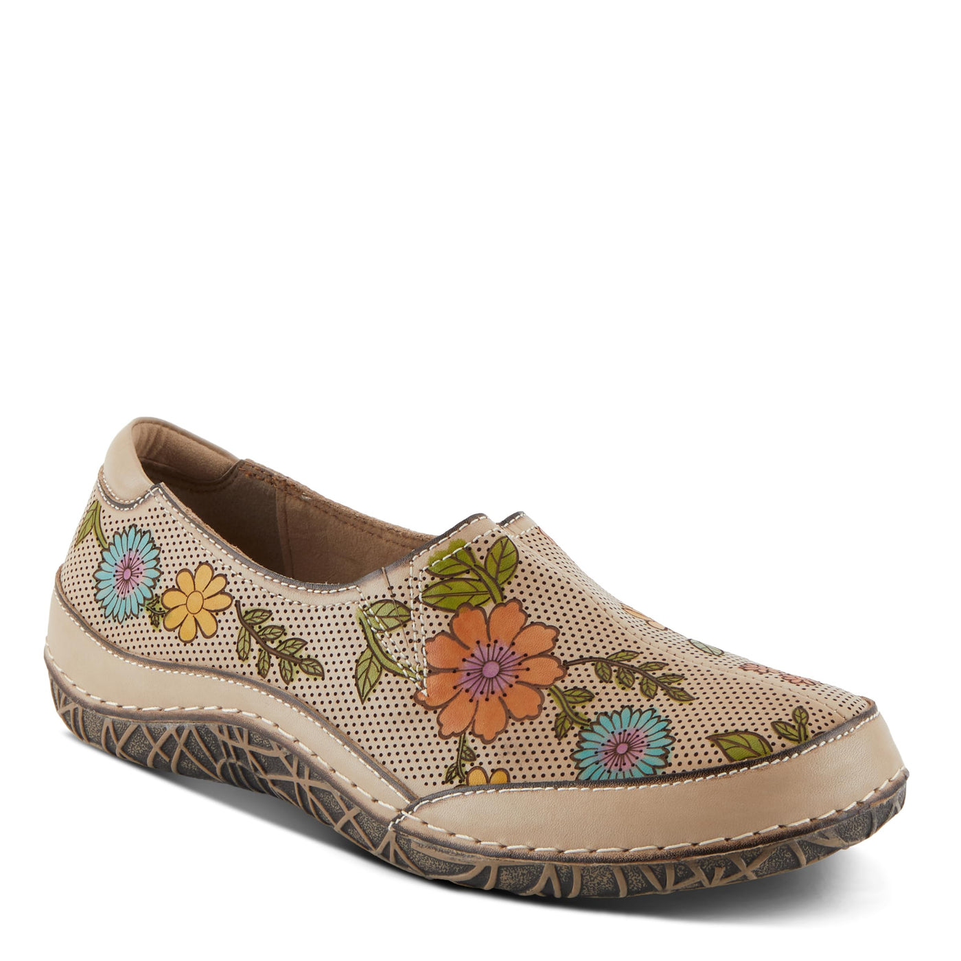 L'Artiste by Spring Step Women's Libora-Delite Moccasin, Beige Multi, 8.5