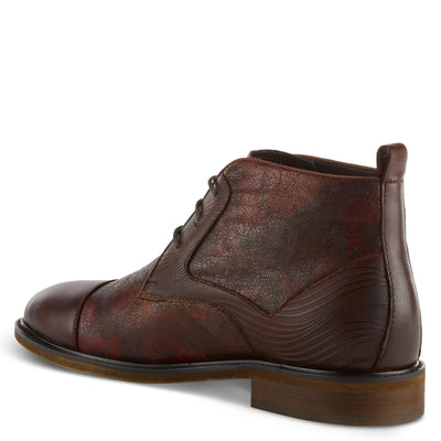 Spring Step L'Artiste Balvin Booties for Men - Cap-Toe Dress Shoe with Lace-up Closure - Comfortable Mens Shoes for Outdoor Walking - Bordeaux EU 45 / US 11.5