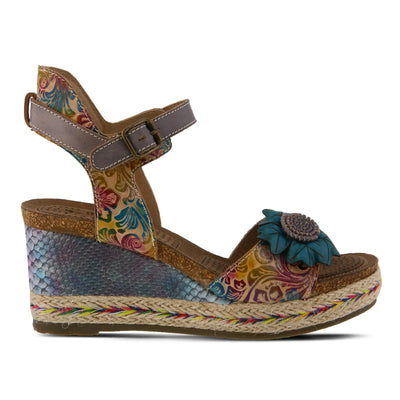 Spring Step L'Artiste Women's Annmarie Ankle Strap Sandal Grey Multi EU 38 / US 7.5-8