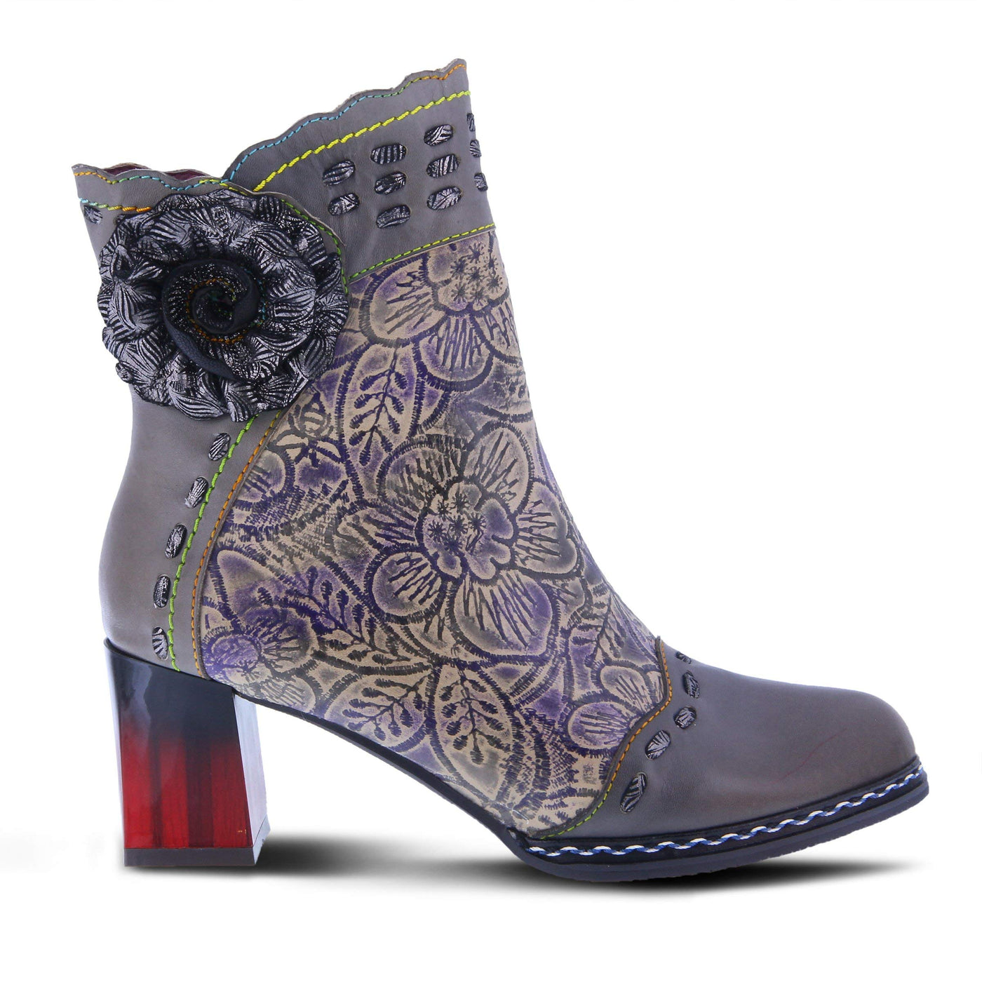 L`Artiste Womens Striolle Grey Multi Boot - 36
