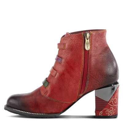 Spring Step L'Artiste Women's Maleeka Leather Mid Calf Boot Red Multi EU 37 / US 6.5-7