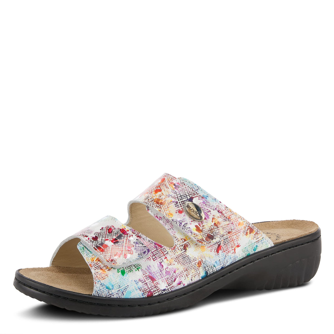 Spring Step Flexus Women's Bellasa Slide Sandal White Multi EU 37 / US 6.5-7