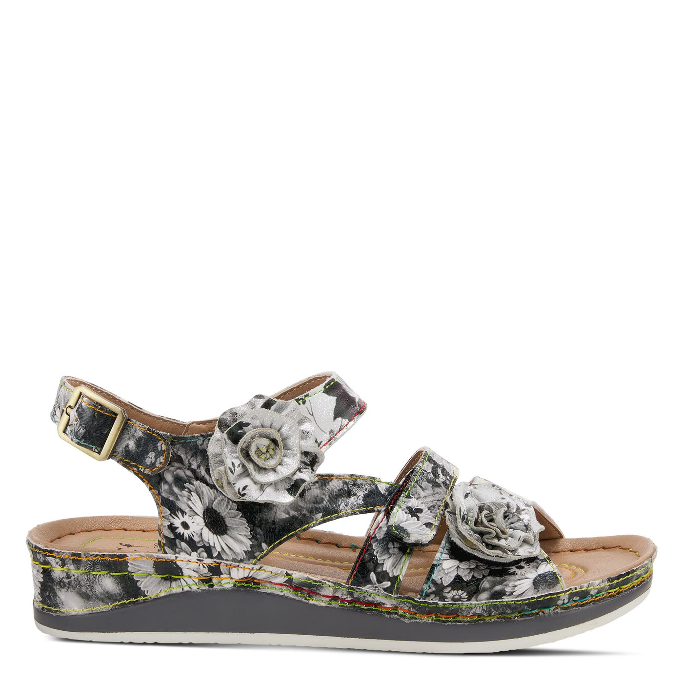 Spring Step L'Artiste Women's Joelina-Dazi Ankle Strap Sandal Grey Multi EU 37 / US 6.5-7