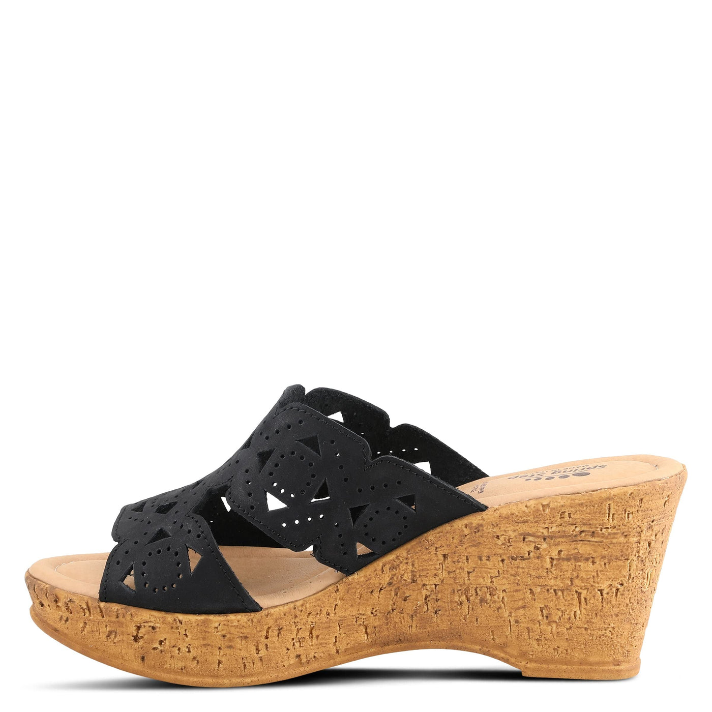 Spring Step Women's Flamyo Slide Sandal Black Nubuck EU 37 / US 6.5-7