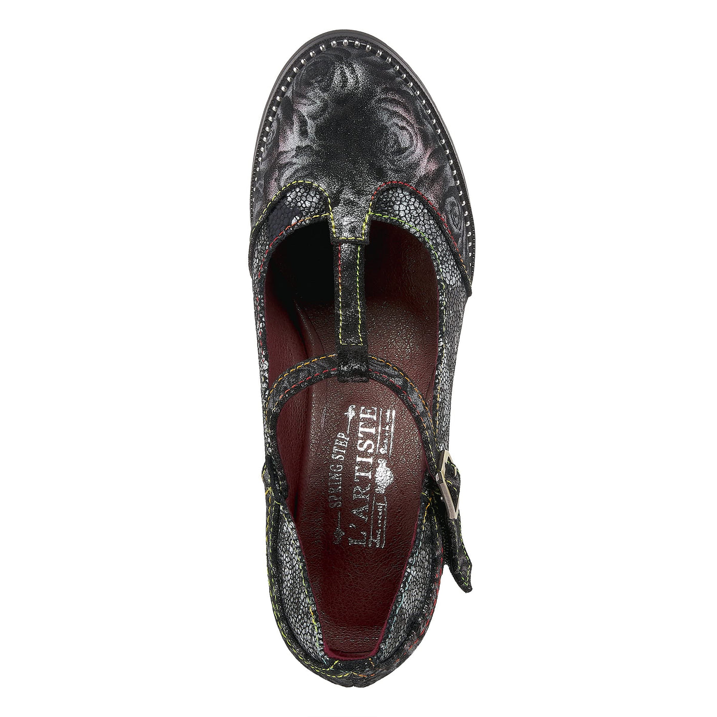 L'Artiste by Spring Step Women's Mazie Pump, Black Multi, 7