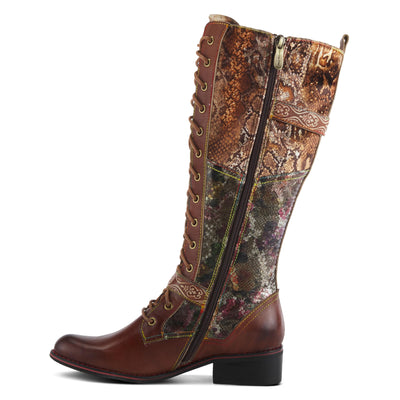 Spring Step L'Artiste Women's Vaneyck Leather Tall Boot Brown Multi EU 38 / US 7.5-8