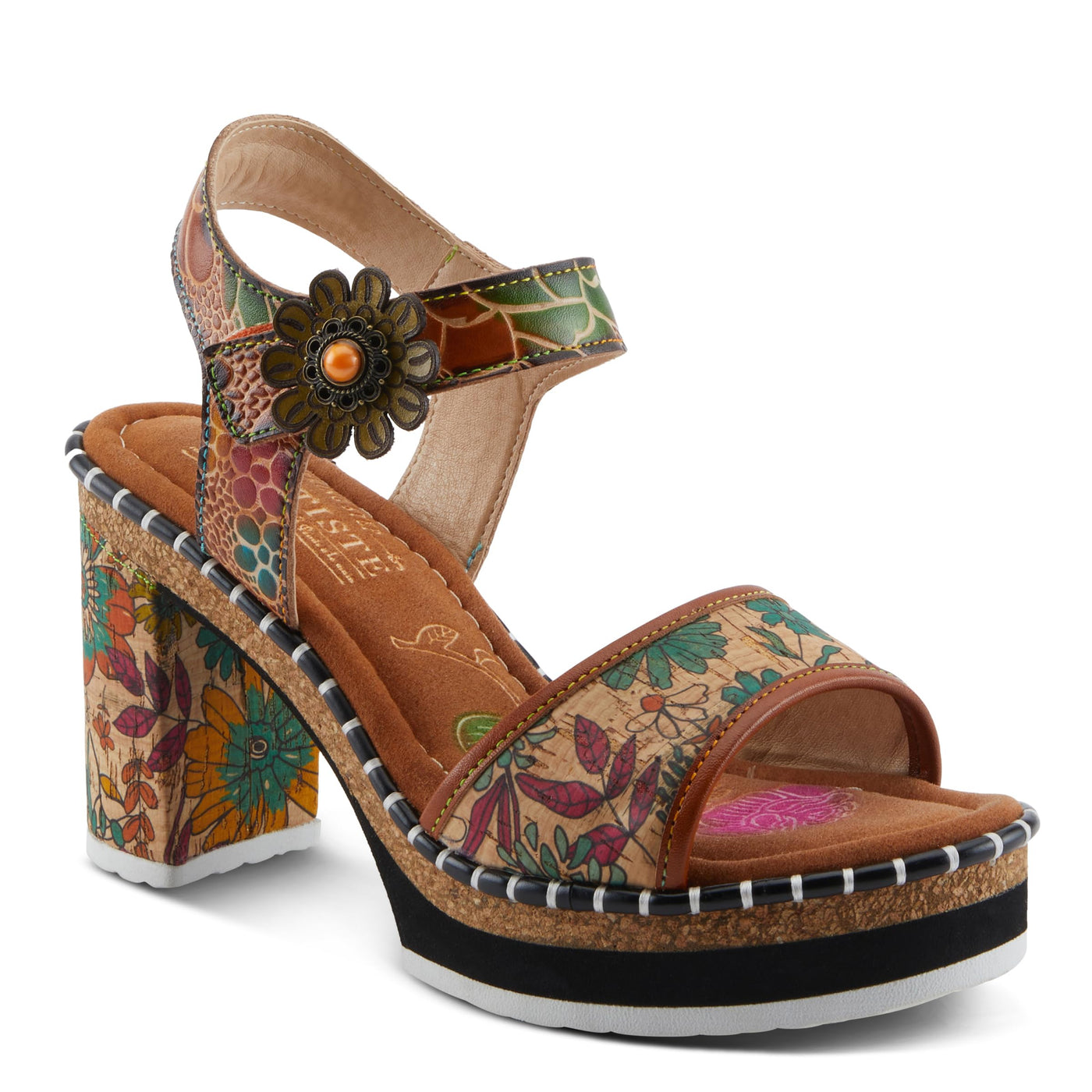 L'Artiste by Spring Step Women's Charisma Sandal, Brown Multi, 8.5