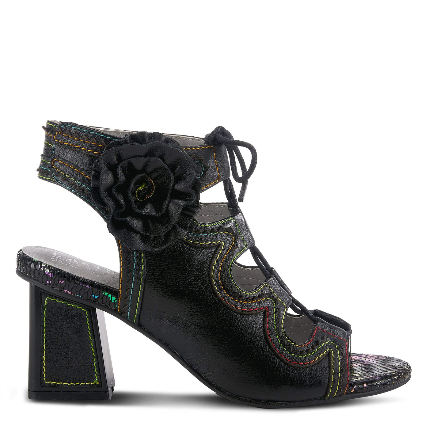 Spring Step L'Artiste Women's Supercute Ghillie Sandal Black EU 36 / US 5.5-6