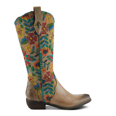 Spring Step L'Artiste Women's Rodeoqueen Leather Tall Boot Taupe Multi EU 41 / US 9.5-10