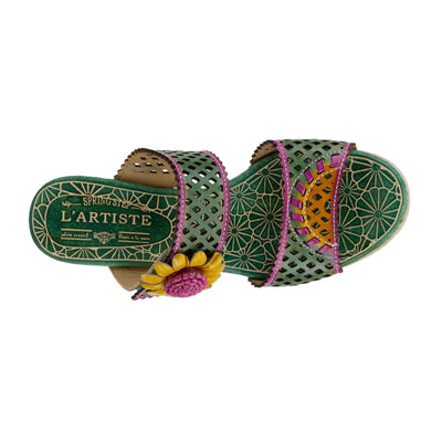 L'Artiste by Spring Step Virgie Mint Green Multi Leather 38 (US Women's 7.5-8) M