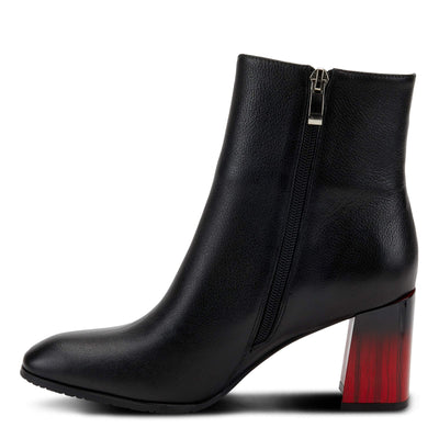Azura Spring Step Fabulosa V Collar Ankle Boots for Women - Premium Leather Women's Chelsea Boots with Side Zippers - Black EU 39 / US 8.5