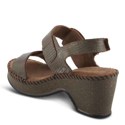 Spring Step CHENDA Women's Demi Wedge Sandals - Stylish & Comfortable, Sumptuous Suede Footbed Bronze EU 40 / US 9