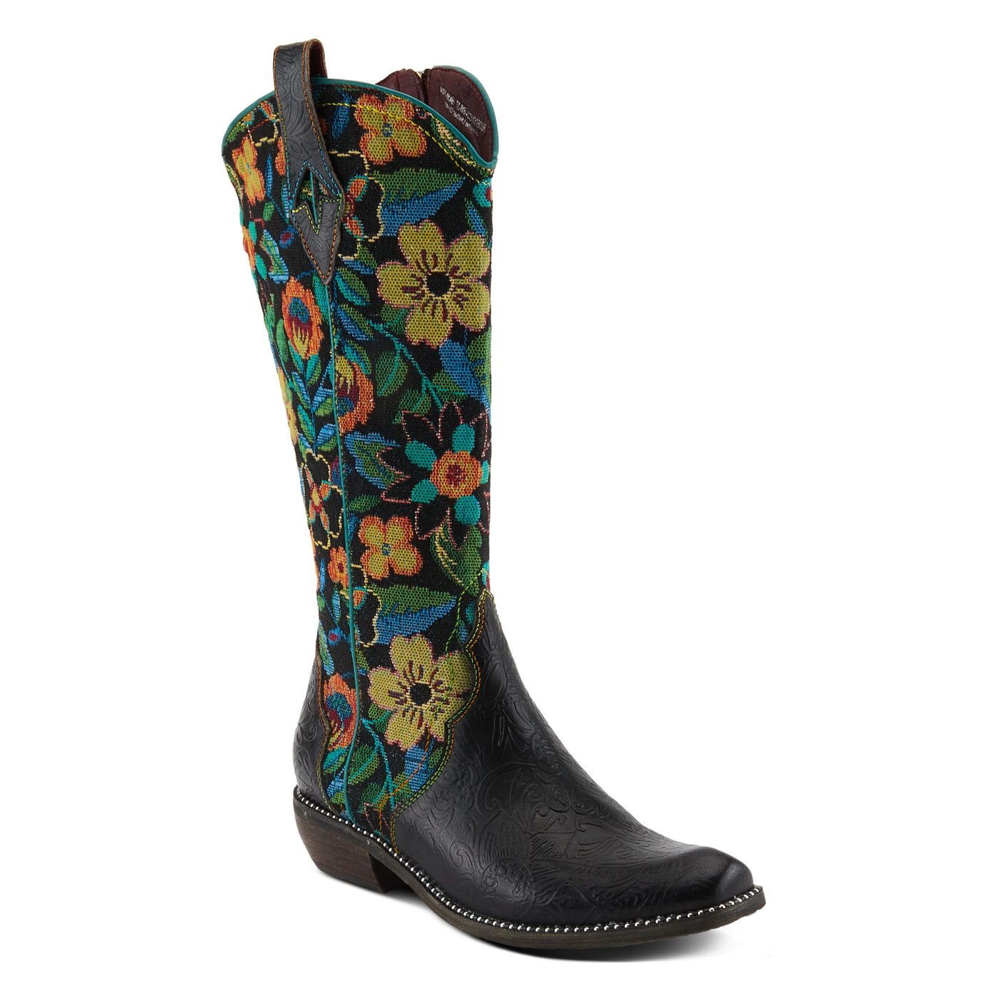 Spring Step L'Artiste Women's Rodeoqueen Leather Tall Boot Black Multi EU 40 / US 9