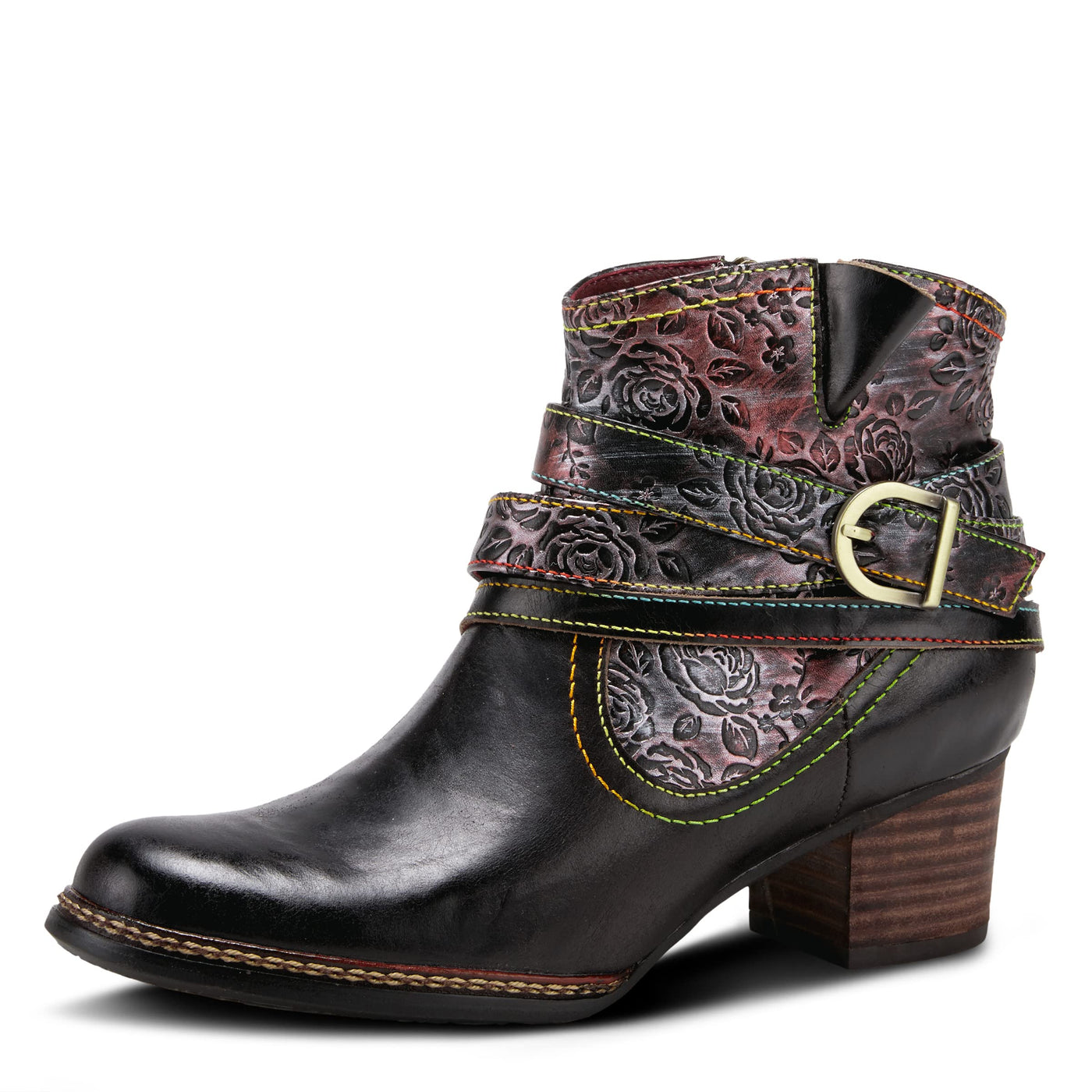 L'Artiste by Spring Step Shazzam-Rose Black Multi 37 (US Women's 6.5-7) M