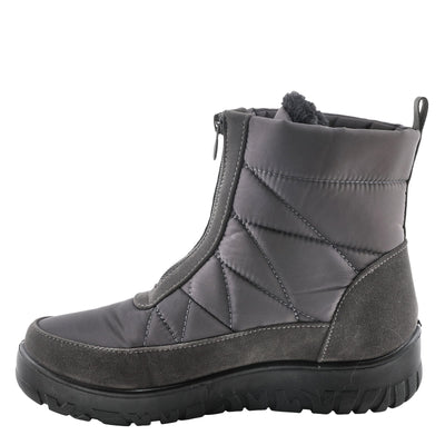 Flexus Spring Step Lakeeffect Boots for Women - Waterproof Ladies Boots with Front Zipper Closure - Women's Snow Boots for Winter - Grey Boots EU 39 / US 8.5