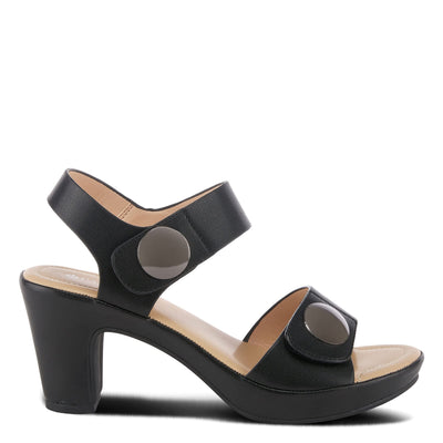 PATRIZIA Spring Step Dade Sandals for Women - Ladies Casual Platform Sandal with Hook and Loop - Slip-On Womens Sandals for Any Event - Black EU 39 / US 8.5