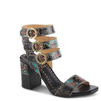 Spring Step L'Artiste Women's Rheba High Heel Sandal Black Multi EU 39 / US 8.5