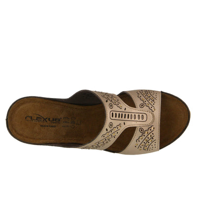 Flexus Mindela Sandals Bronze 41 Euro (Women US 9.