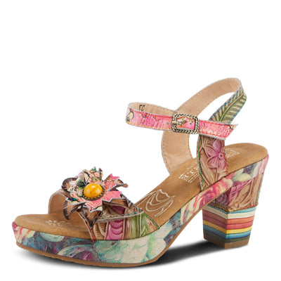 Spring Step L'Artiste Women's Leilanie Quarter Strap Sandal Tan Multi EU 35 / US 5