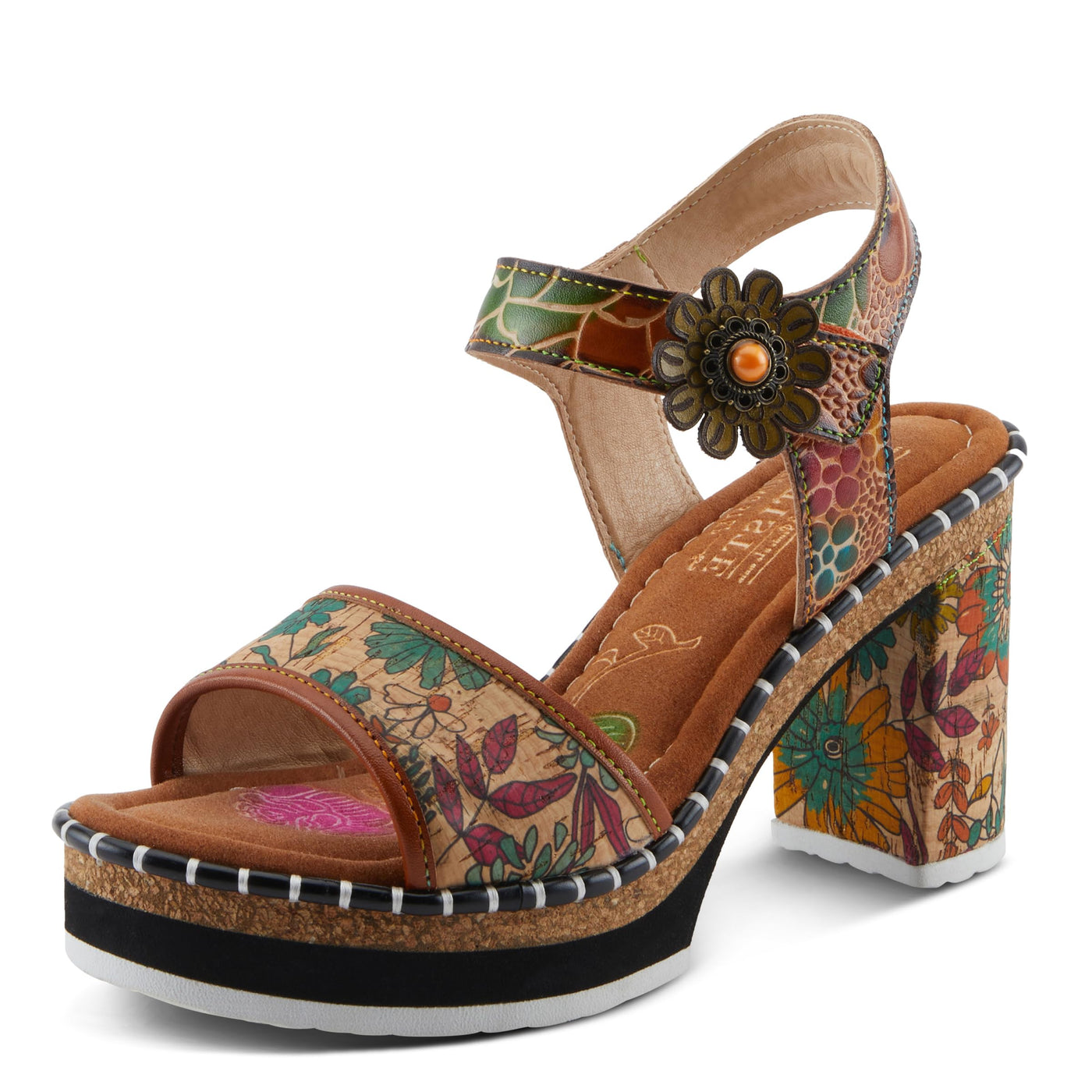 L'Artiste by Spring Step Women's Charisma Sandal, Brown Multi, 8.5