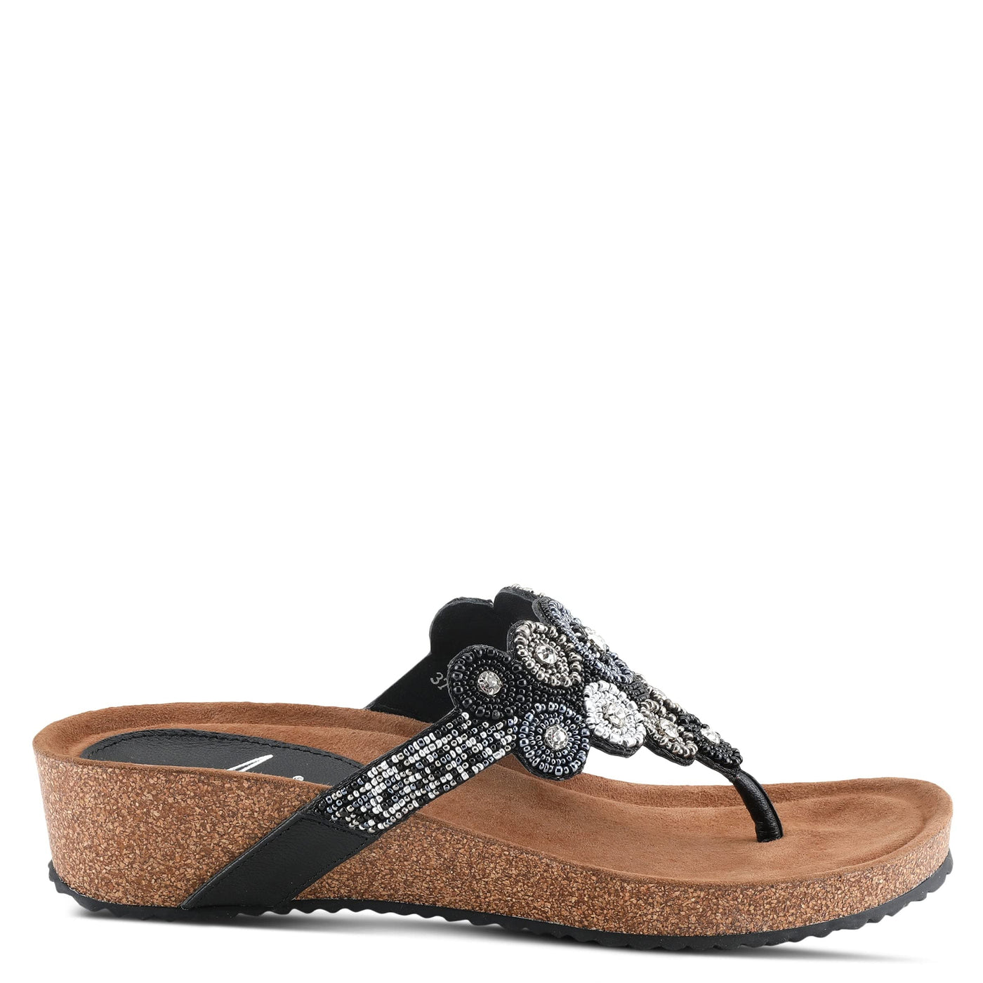 Azura Women's Chiara Slide Sandal, Black Multi, 6.5-7