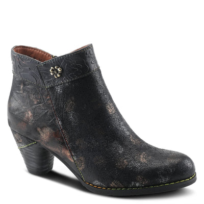 Spring Step L'Artiste Bestlove Ankle Boots for Women Low Heel | Casual Women's Boots Women with Metallic Brush Strokes and Cushion Footbed Black Multi EU 41 / US 9.5-10
