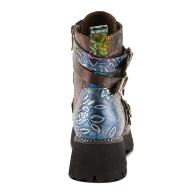 Spring Step L'Artiste Women's Rosaleen Leather Bootie Blue Multi EU 36 / US 5.5-6