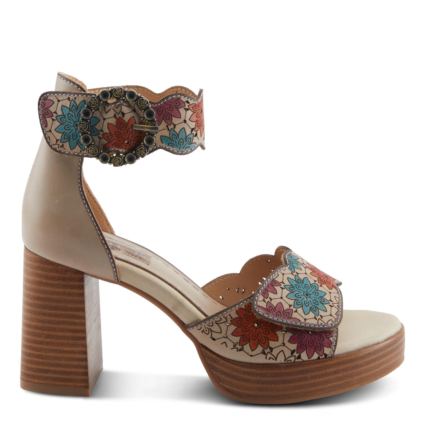 L'Artiste by Spring Step Women's Bangles Sandal, Beige Multi, 7.5-8