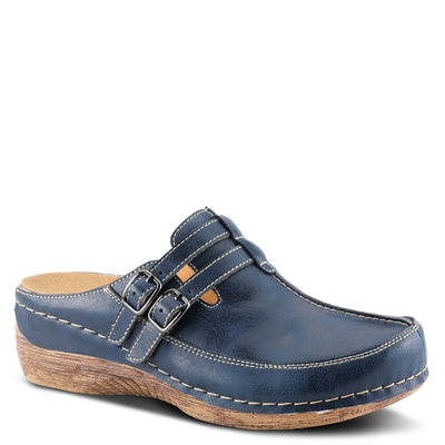 Spring Step Happy Mule Clogs for Women - Ladies Slip-On Clogs with Ajdustable Straps - Comfortable Slip-On Loafers for Women - Navy EU 42 / US 10.5-11