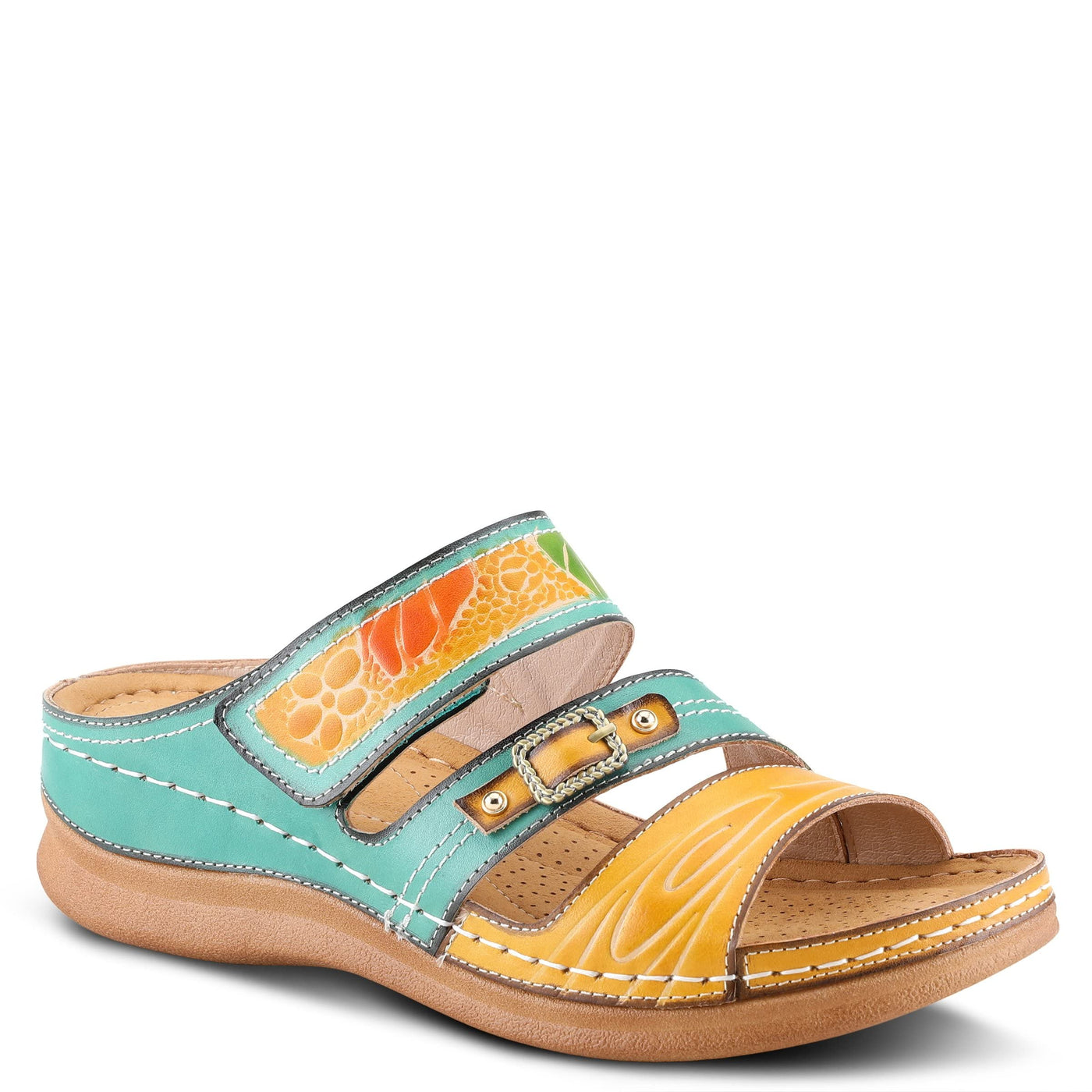 L'Artiste Women's Udaya Mint Green Multi 11 B(M) US