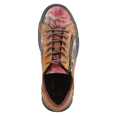 Spring Step L`Artiste Danli-Bloom Sneakers for Women - Sneaker Shoes for Women with Adjustable Metal Zipper - Womens Sneaker Shoe for Outdoor - Camel Multi EU 37 / US 6.5-7