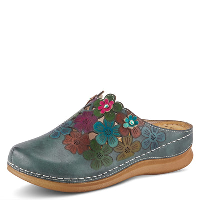 Spring Step L'Artiste Women's Augi Clog Blue Multi EU 37 / US 6.5-7
