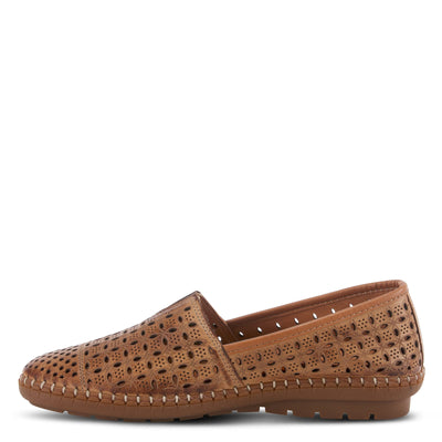 Spring Step Oralis Leather Loafers for Women - Comfortable Slip-On Shoes with Rubber Outsole - Ladies Casual Loafers with Low Heel - Brown EU 42 / US 10.5-11