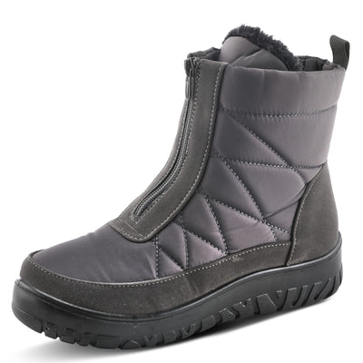 Flexus Spring Step Lakeeffect Boots for Women - Waterproof Ladies Boots with Front Zipper Closure - Women's Snow Boots for Winter - Grey Boots EU 39 / US 8.5