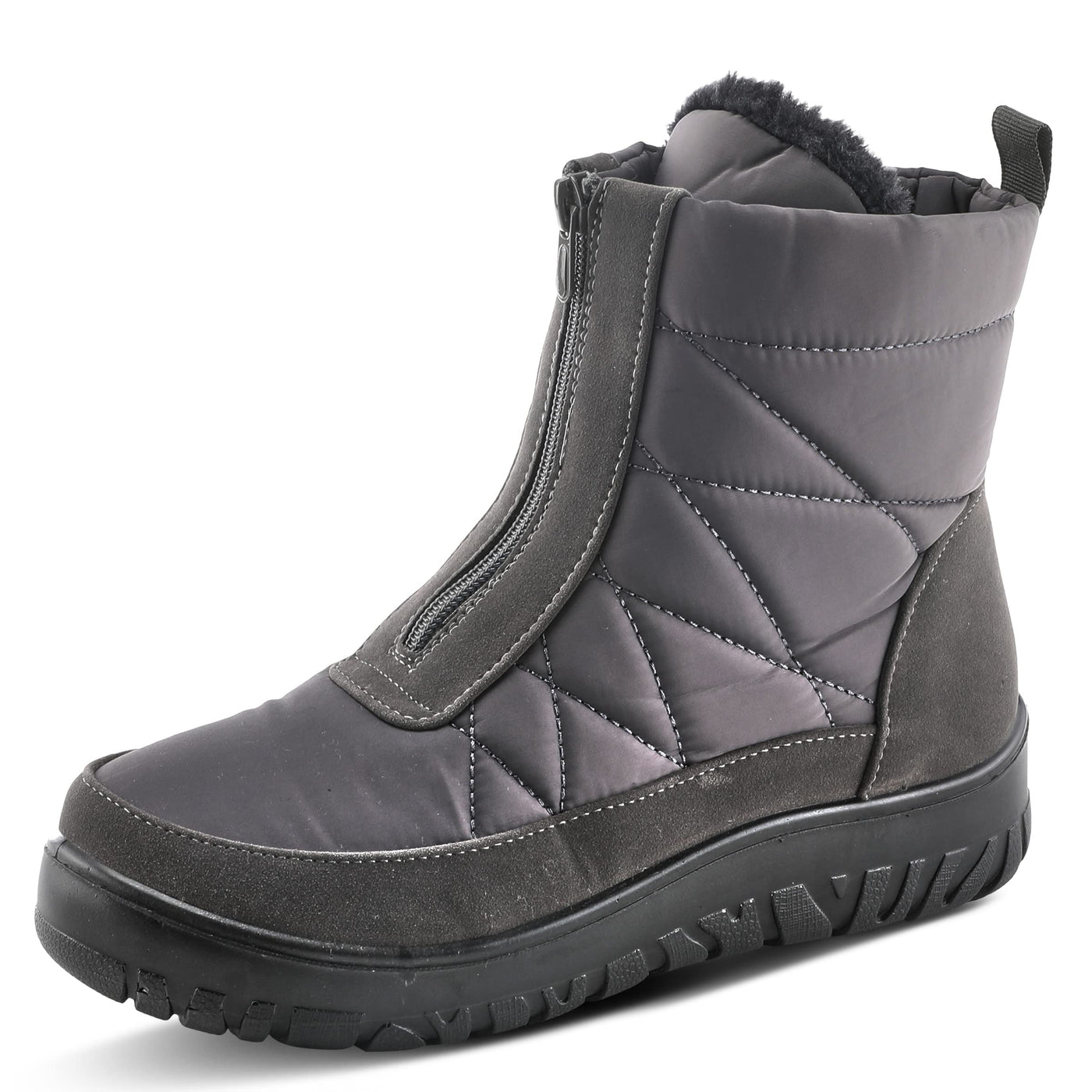Flexus Spring Step Lakeeffect Boots for Women - Waterproof Ladies Boots with Front Zipper Closure - Women's Snow Boots for Winter - Grey Boots EU 39 / US 8.5