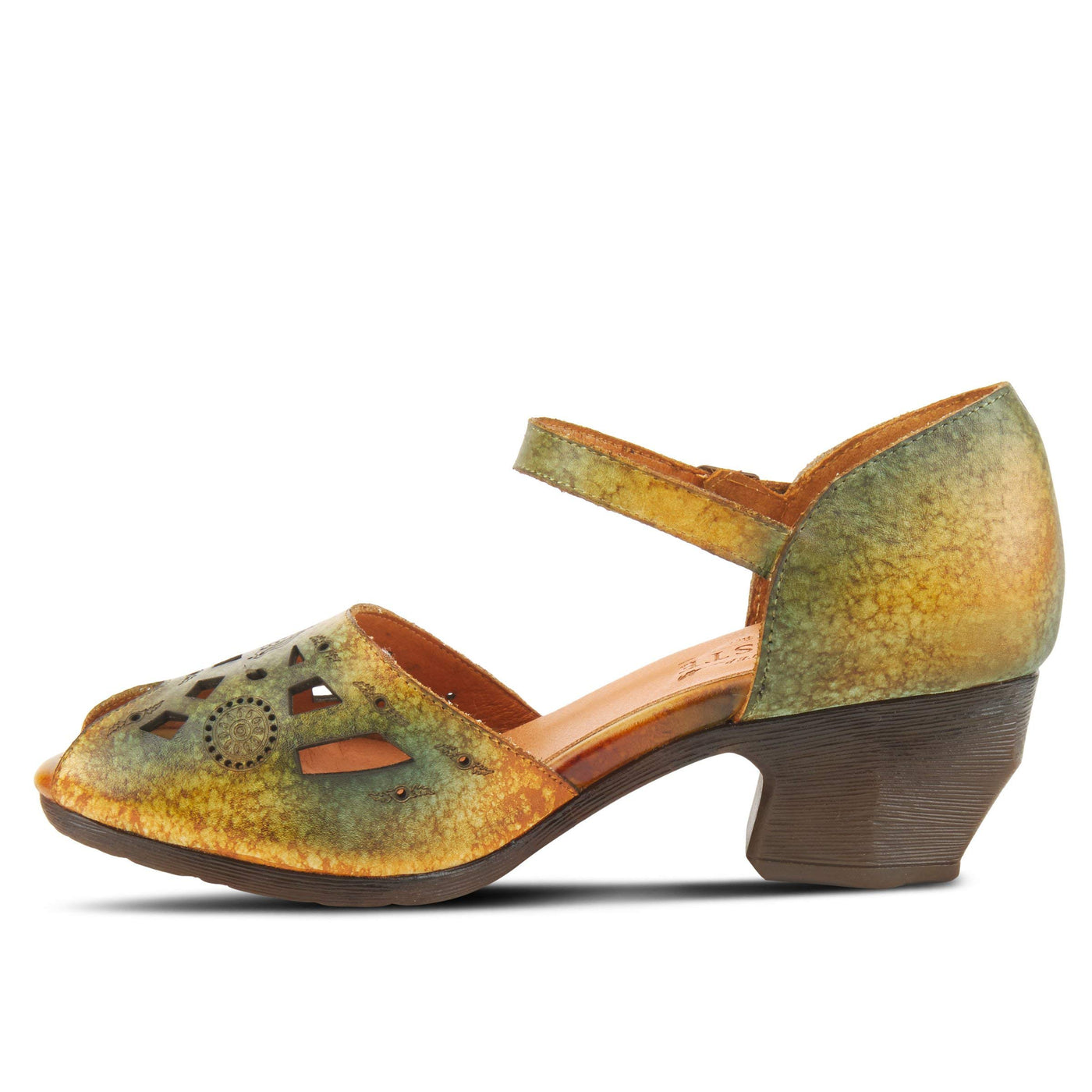 Spring Step L'Artiste Women's Posadas Mary Jane Shoe Yellow Multi EU 38 / US 7.5-8