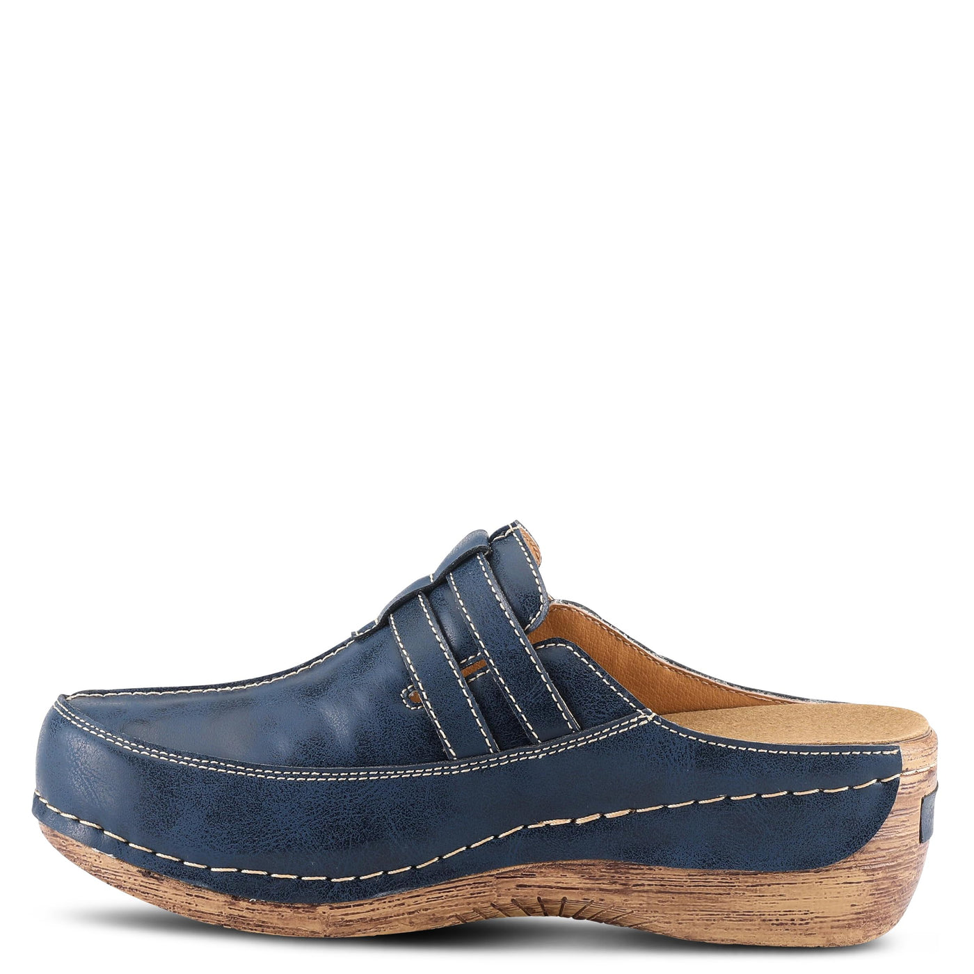 Spring Step Happy Mule Clogs for Women - Ladies Slip-On Clogs with Ajdustable Straps - Comfortable Slip-On Loafers for Women - Navy EU 42 / US 10.5-11