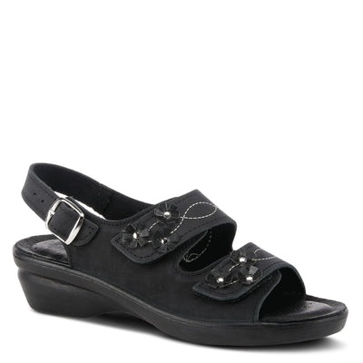 Flexus by Spring Step Ceri Flat Sandal, Black, 40 Medium EU (US 9 US)