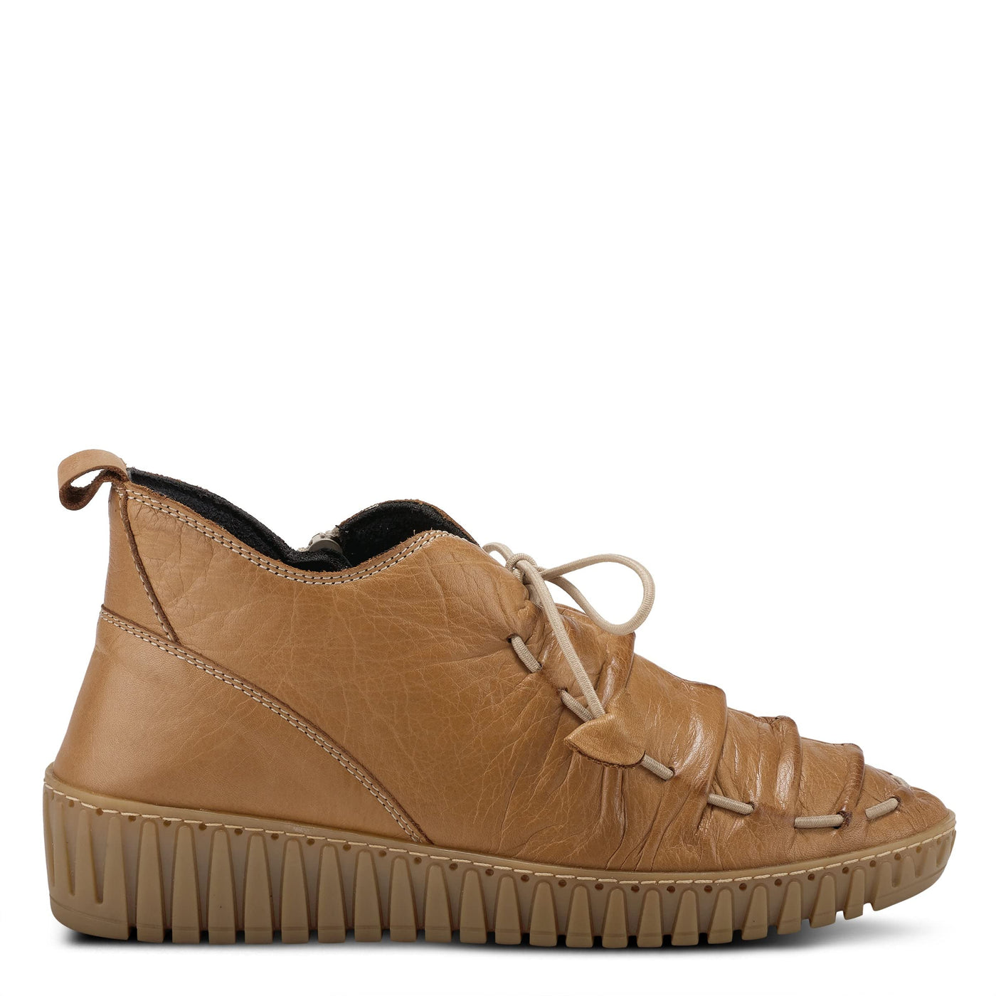 Spring Step Nespea Booties for Women - Waterproof Leather Women's Shoes with Zipper Closure - Western Ankle Boots for Women with Low Heel - Camel EU 38 / US 7.5-8