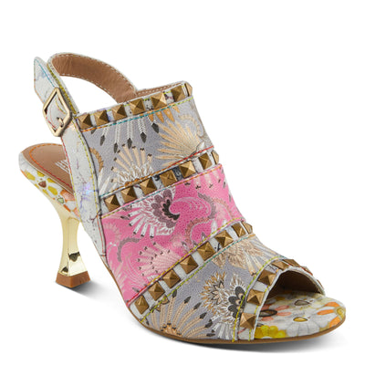 Spring Step L'Artiste Women's CHAVVI Slingback Sandals with Delicate Gold Accents Grey Multi EU 39 / US 8.5