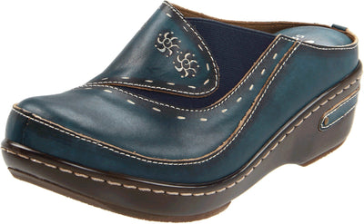 L'Artiste by Spring Step Women's Chino Mule, Teal Blue, 43 EU/11.5-12 M US