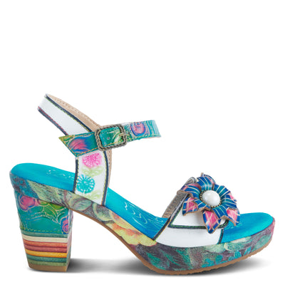 Spring Step L'Artiste Women's Leilanie Quarter Strap Sandal White Multi EU 36 / US 5.5-6