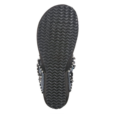 Azura Women's Platypus Slide Sandal, Black Multi, 5.5-6