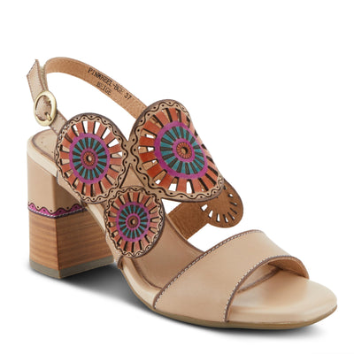 L'Artiste by Spring Step Women's Pinwheel Sandal, Beige, 9.5-10