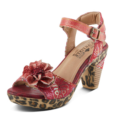 Spring Step L'Artiste Women's Wildcat Quarter Strap Heeled Sandal Red Multi Multi EU 36 / US 5.5-6